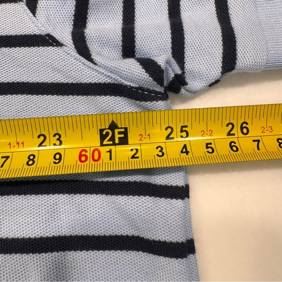 Nautica Performance Deck Polo Golf Shirt Classic Fit Blue Striped Sz XXL NWT - Picture 5 of 10